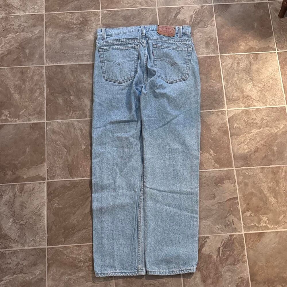 Vintage 1980s light wash Levi’s red tan jeans, perfect shape, size 34x30!